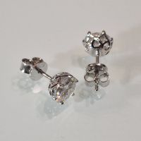 Дамски сребърни обеци с брилянти , снимка 3 - Обеци - 45332263