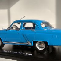 Ретро автомобил, GAZ – 21 VOLGA BLUE – 1959. Мащаб 1:24 см., снимка 6 - Колекции - 45160724