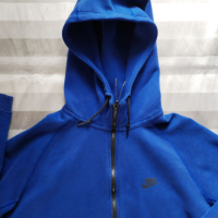 Nike Tech Fleece Zip Hoody Deep Royal Blue - страхотно мъжко горнище ХЛ УМАЛЕНО, снимка 7 - Спортни дрехи, екипи - 45039412