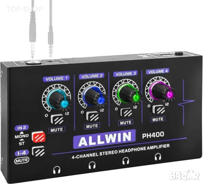 4 канален усилвател за слушалки ALLWIN PH400, снимка 1