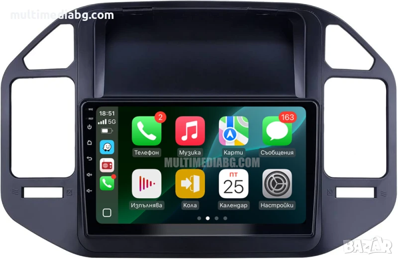 Mitsubishi Pajero 3 1999г-2006г Мултимедия Навигация Android, снимка 1