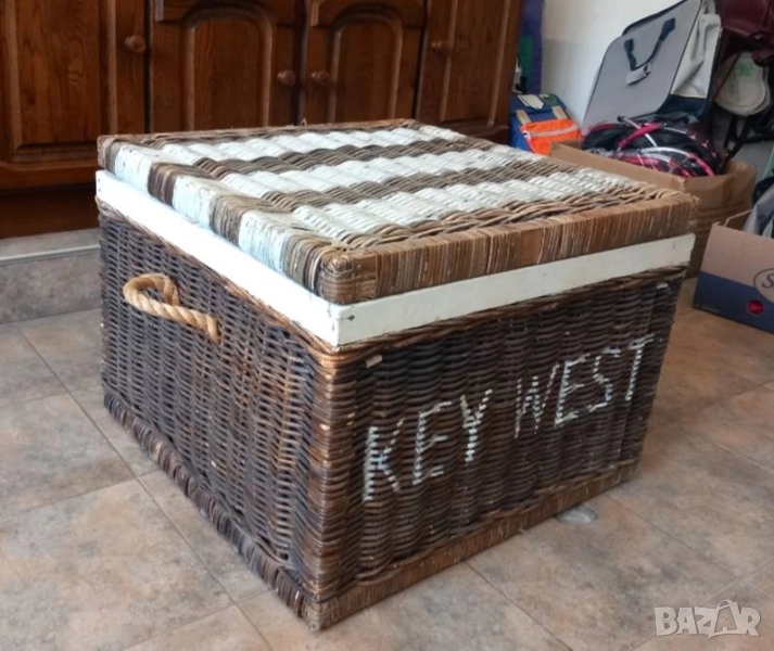 Скрин/ракла .Винтидж масивен корабен сандък/ракла -мебел, снимка 1