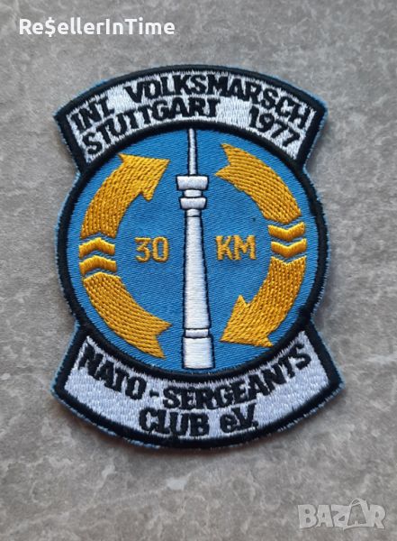 Нова нашивка NATO-Sergeants Club e.V Stuttgart 1977, снимка 1