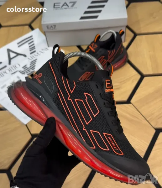 Мъжки маратонки  EA черно с червено/BR60z, снимка 1