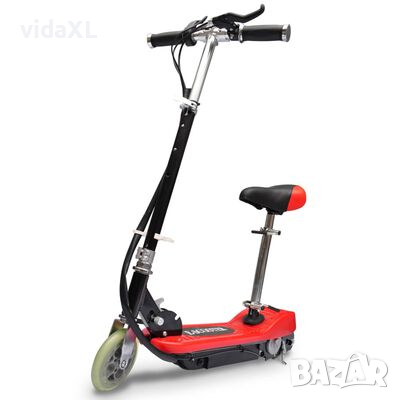 vidaXL Електрическа тротинетка със седалка, 120 W, червена（SKU:90310, снимка 1