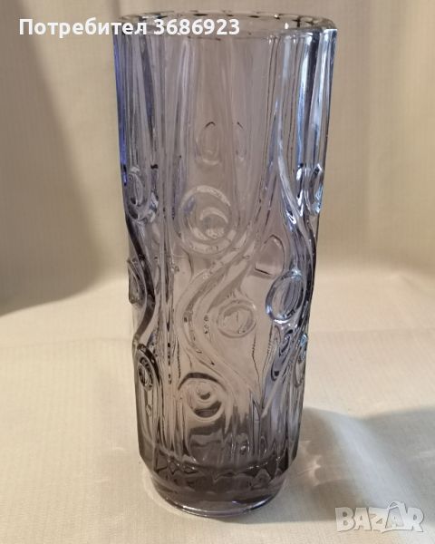  Стъклена ваза ретро от 70г на миналия век, снимка 1