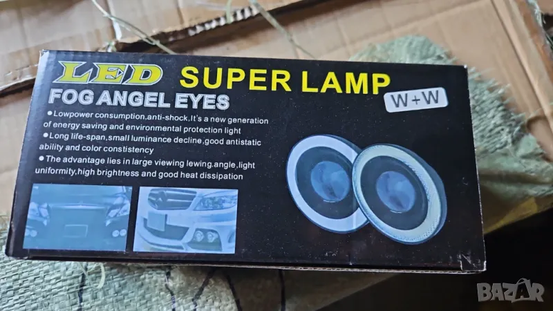 Универсални фарове за мъгла с рингове тип ангелски очи Angel Eyes, снимка 1
