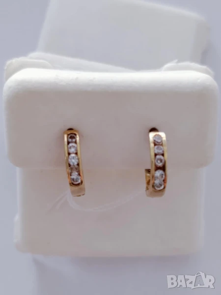 златни обици 49186-3, снимка 1