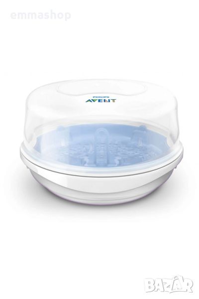 Микровълнов паров стерилизатор Philips Avent + Отцедник сушилник Чико Chicco за бебешки шишета и биб, снимка 1