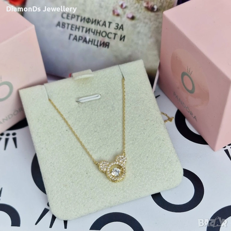 Колие Мики ✨ | златисто колие с кристали, снимка 1