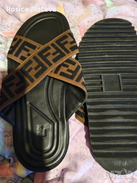 Оригинални Мъжки чехли Fendi Roma, снимка 1