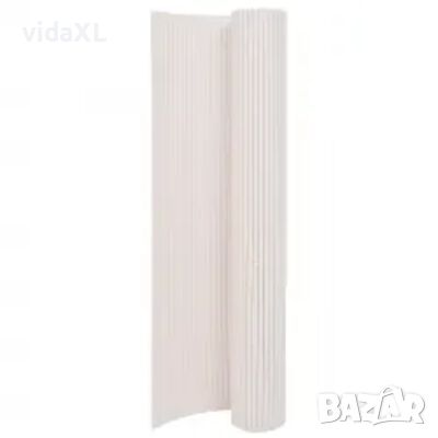 vidaXL Двустранна градинска ограда, 110x400 см, бяла（SKU:317156, снимка 1