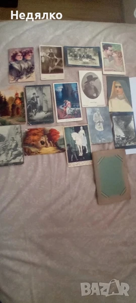 14 стари пощенски картички,1904-24г и албум, снимка 1