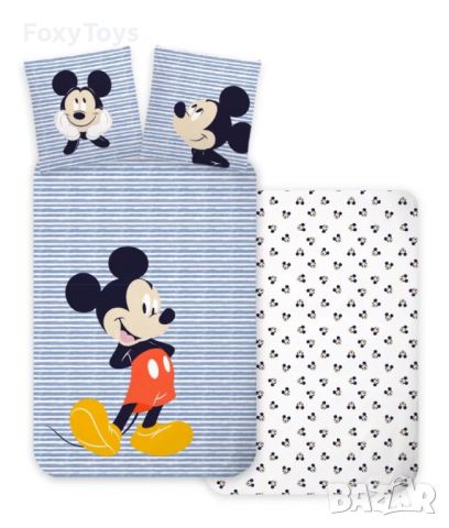 Детски спален комплект Мики маус 100×140 cm, 40×45 cm, Mickey Mouse , снимка 1 - Спално бельо и завивки - 46419425