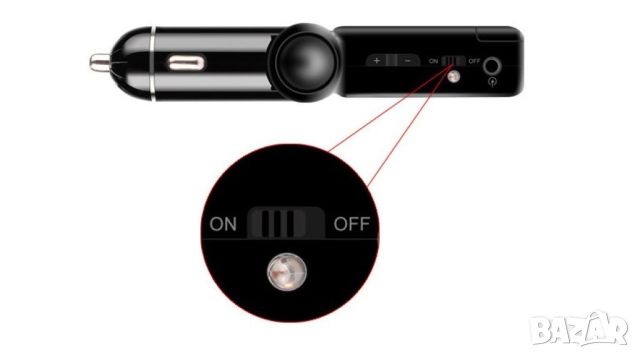 Блутут за кола (MP3player  FM предавател  зарядно USB и Bluetooth) / Материал на корпуса: метал, ABS, снимка 2 - Аксесоари и консумативи - 45695920