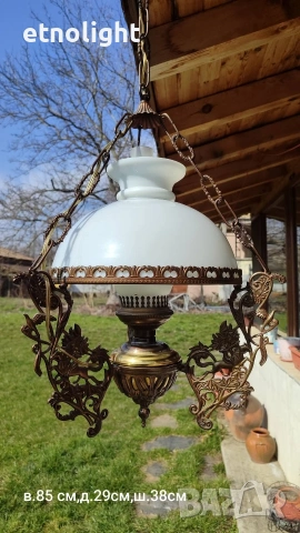 Ръчно изработен полилей от рога на елен с ръчно изработени дървени чашки , снимка 9 - Полилеи - 53334322