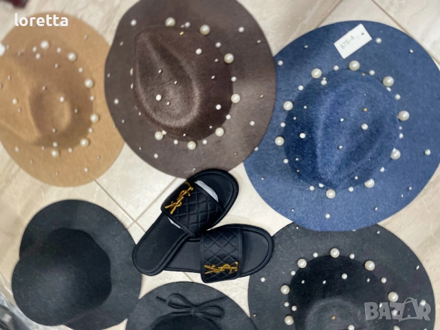 Калбойски шапки с перли 