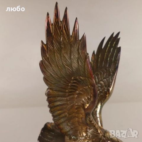 Бронзова Статуя Скулптура на Орел-Бронз 28 см Височина , снимка 8 - Антикварни и старинни предмети - 45926250