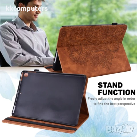 Amazon Kindle Parperwhite 6 2022 Peacock Embossed Pattern Кожен Калъф и Стилус, снимка 10 - Калъфи, кейсове - 50962776