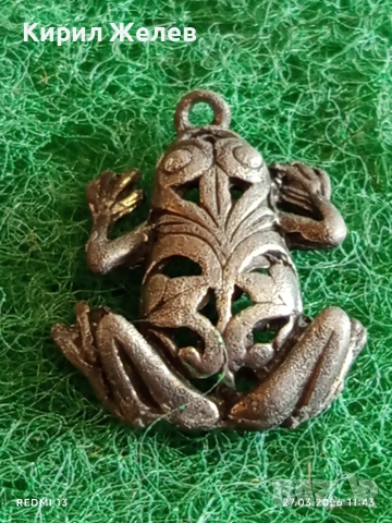 Сребърна висулка ЖАБА 🐸 стил и елегантност 52838, снимка 2 - Колиета, медальони, синджири - 53994318