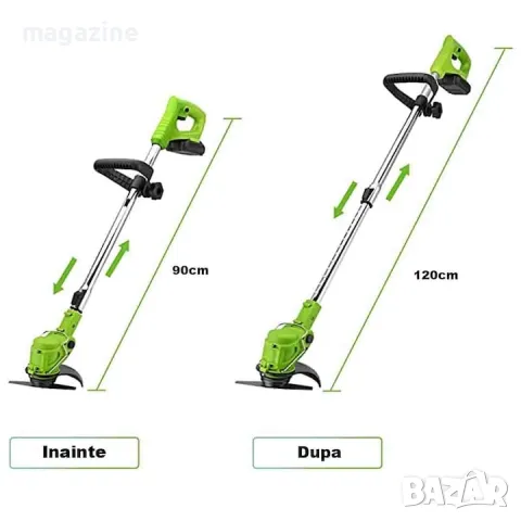 Телескопичен акумулаторен градински тример-трион за трева. 2бр. батерии, снимка 3 - Градински инструменти - 50257120