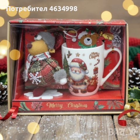 Коледен подаръчен комплект с чаша, лъжичка и мека играчка – моментална празнична атмосфера у дома, снимка 5 - Други стоки за дома - 52579359
