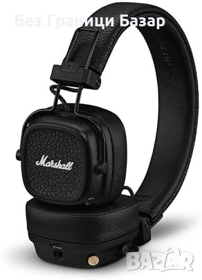 Нови слушалки Безжични Marshall Major V, 100+ часа батерия, черни, снимка 1