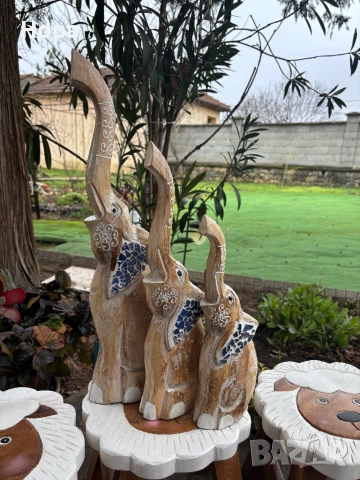 Слонче от дърво, снимка 2 - Декорация за дома - 52796772