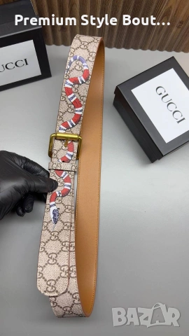 колани от естествена кожа в кутия Gucci , снимка 3 - Колани - 53666743