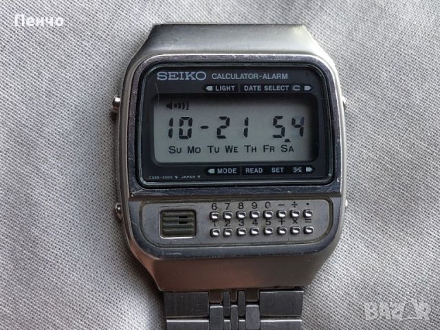 ретро LCD "SEIKO" CALCULATOR-ALARM  C359-5010 - JAPAN - 1970/79г., снимка 3 - Антикварни и старинни предмети - 45580145