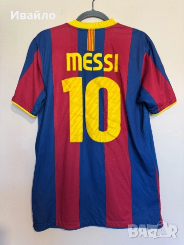 BARCELONA 2010 2011 HOME SHIRT JERSEY NIKE 382354-486 MESSI #10 sz M MEN., снимка 2 - Тениски - 51533311