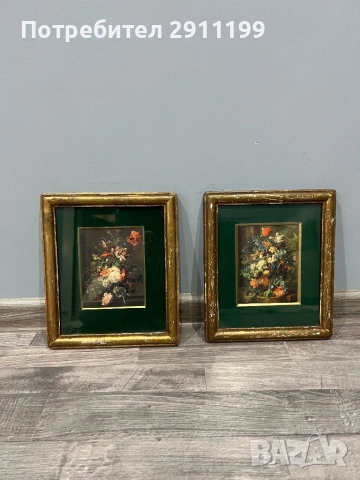 Антикварна картина, 2 бр.