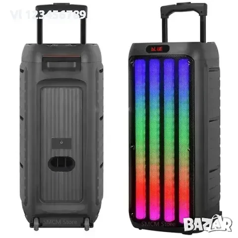 Двойна Караоке тонколона 2х6.5" KTS-1806,Bt,FM,USB, Sd/TF Двойна преносима тонколона 2х6.5",, снимка 2 - Bluetooth тонколони - 50785359