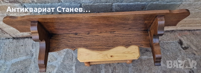 Масивна дъбова полица, снимка 6 - Етажерки - 52554006