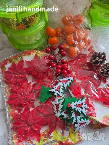 Голям сет коледни орнаменти за декорация , снимка 2 - Други - 54236062