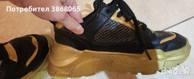 Сникърси Versace черно и златно, снимка 8 - Маратонки - 53033461