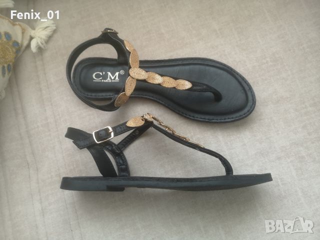 C'M Paris, 39 номер, оригинални сандали от естествена кожа, снимка 1 - Сандали - 46316530