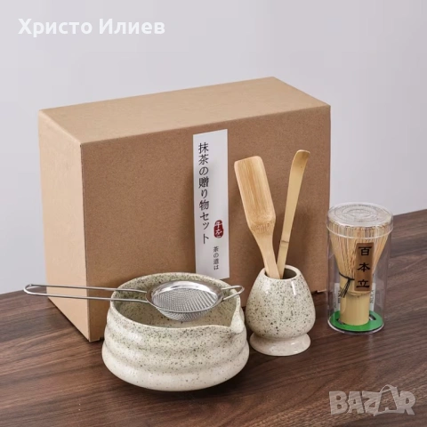 Комплект за чай матча Matcha 6 броя сет Японски матча сет чъсен купа лъжичка