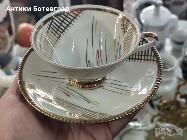 порцеланова чаша с чинийка , снимка 1