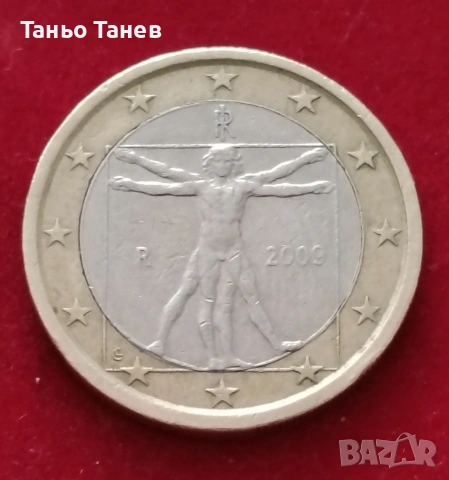 1Евро Италия-2009г със лек дефект, снимка 5 - Нумизматика и бонистика - 54177153