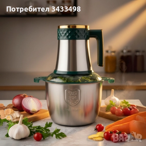 Kitchen Expert – многофункционален кухненски чопър 3L SUS 304, снимка 7 - Чопъри и пасатори - 51858718