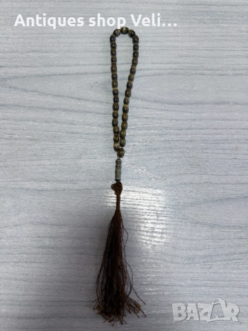 Броеница от полускъпоценен камък "котешко око" №8001 