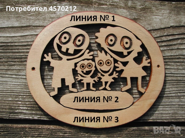 Табелка за врата с фамилия, Персонализирана табела за входна врата на семейство с деца, снимка 2 - Декорация за дома - 52025595