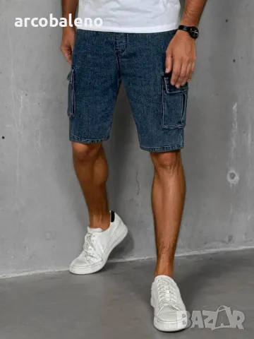 Мъжки дънкови къси панталони, 3цвята , снимка 2 - Къси панталони - 49970869