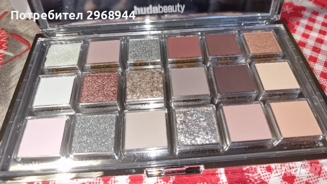 Huda Beauty Icy Nude Eyeshadow Palette палитра, снимка 3 - Декоративна козметика - 48424037