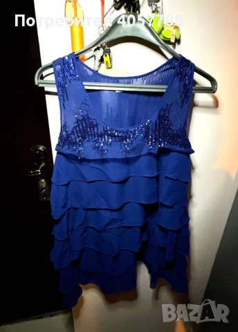 Изискана официална рокля в кралско синьо – Неразличима от нова!, снимка 3 - Рокли - 53729892
