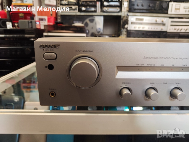 Усилвател SONY TA-FE370 Silver Две по 70 вата. В отлично техническо и много добро визуално състояние, снимка 3 - Ресийвъри, усилватели, смесителни пултове - 51169219