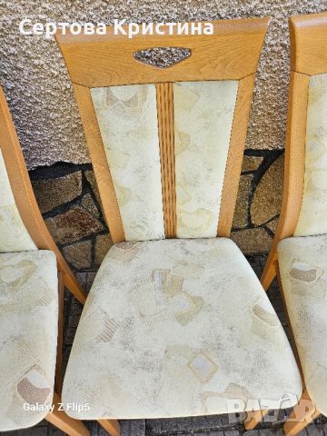 Масивни трапезни столове 4 бр, снимка 4 - Столове - 45143263