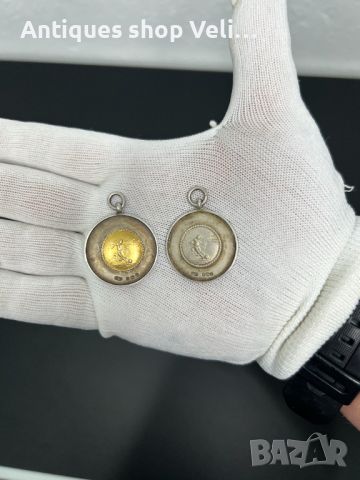 Английски сребърни медали №5541 , снимка 2 - Антикварни и старинни предмети - 46239621