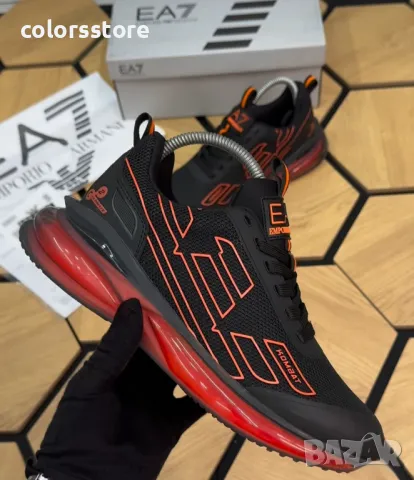 Мъжки маратонки  EA черно с червено/BR60z